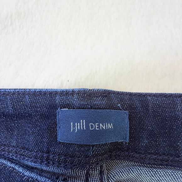 J. Jill Women’s  Jeans Size 14P High Rise Straight Leg Dark Wash Blue Denim - Picture 4 of 9